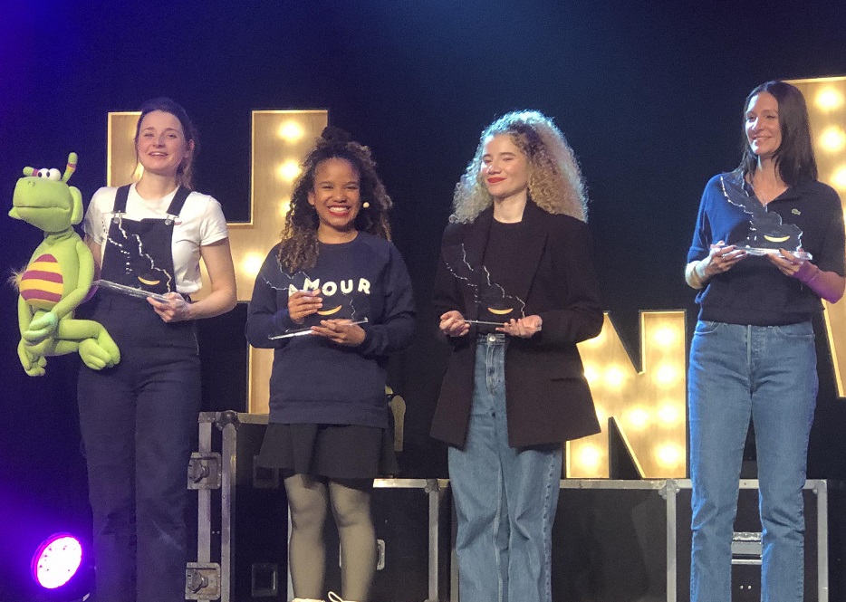 Le Cas Pucine, Elodie Arnould, Lilia Benchabane et Marina Cars (de gauche à droite)ont lancé les festivités ce venredi à La Bassée;