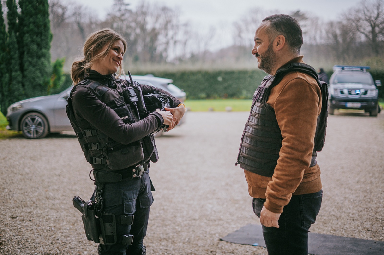 Jeanne Bournaud et François-Xavier Demaison, heureux de se retrouver pour de nouvelles aventures du négociateur. (c) Jonty Champelovie/TF1 Jeanne Bournaud et François-Xavier Demaison, heureux de se retrouver pour de nouvelles aventures du négociateur. (c) Jonty Champelovier/TF1