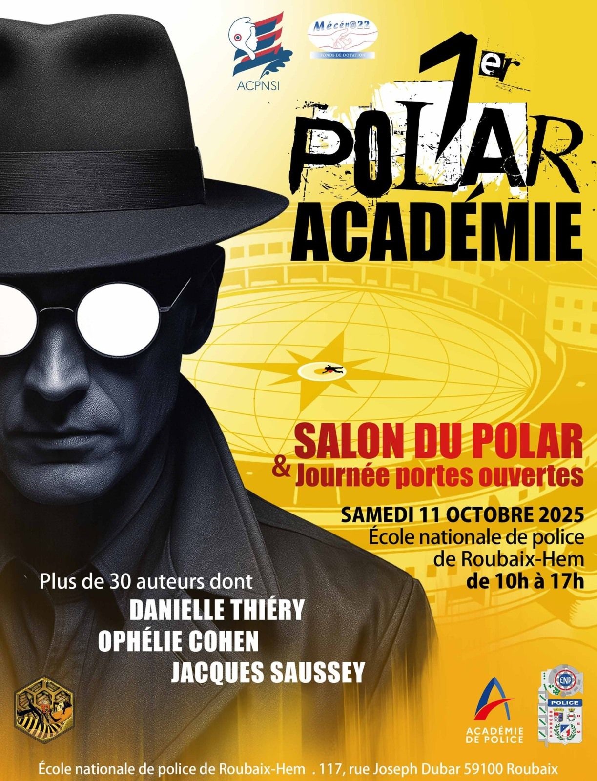 L'école nationale de police de Roubaix-Hem lance ce samedi son premier salon du polar.