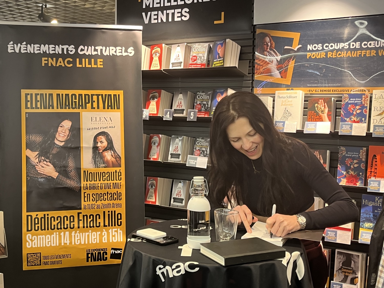 Elena Nagapetyan était ce samedi à la Fnac de Lille pour dédicacer son livre.