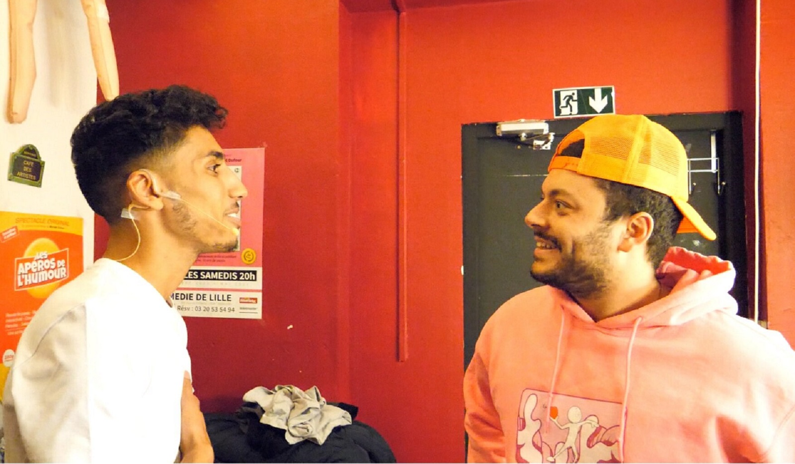 Ilyes Djadel a pu compter sur le soutien sans faille de Kev Adams. Photo Djadel Family - Jab