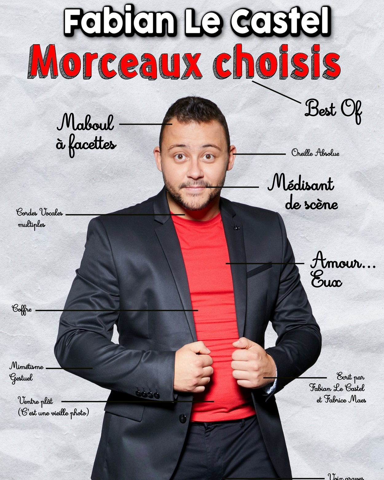 Fabian Le Castel jouera à la maison le 11 avril au Hurlu Comedy Club à Mouscron.